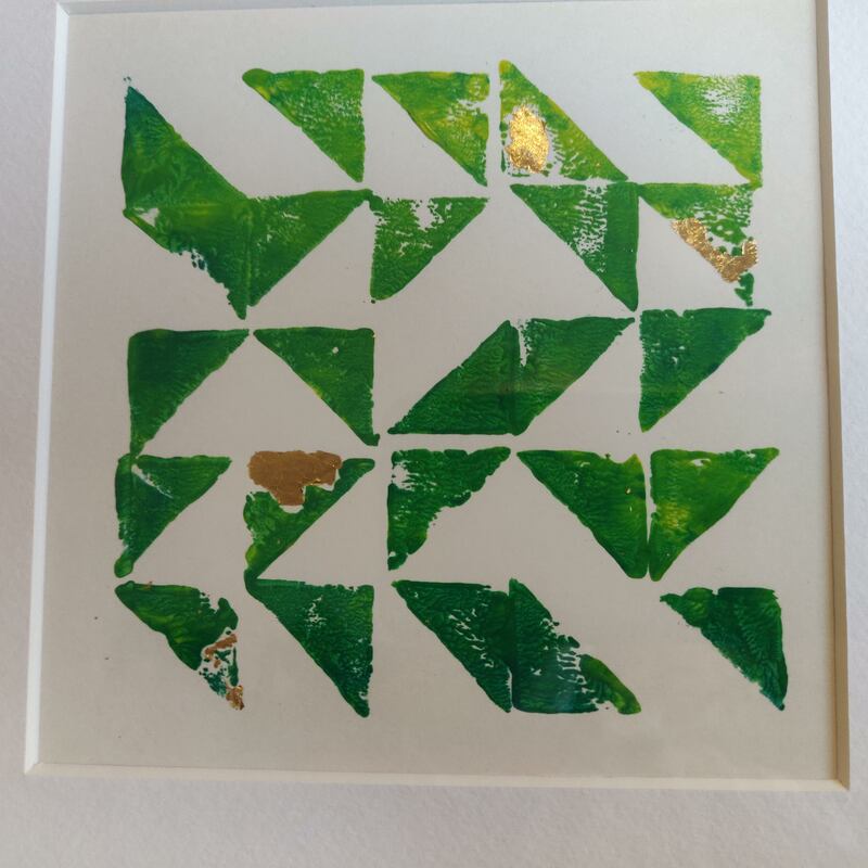 triangle - green and gold